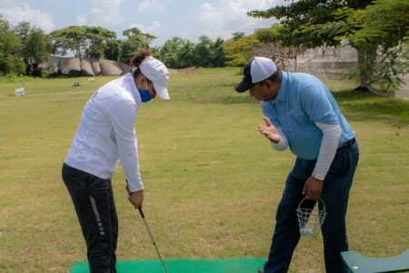 President of the Guyana Golf Association (GGA), Aleem Hussain (right) has been the driving force behind the sport’s surge in popularity locally. 