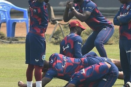  West Indies undergo training in preparation for today’s start of the second Test