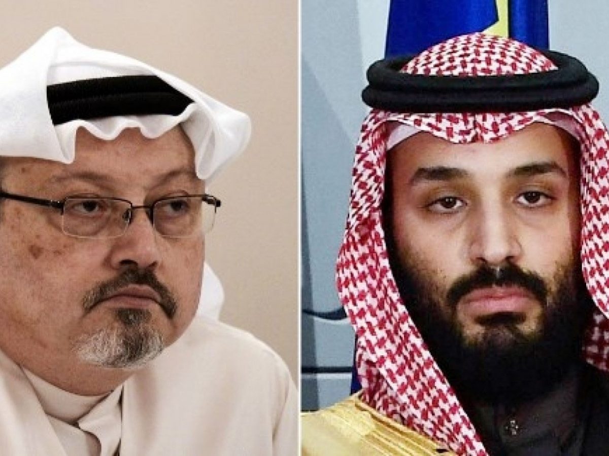 Jamal Khashoggi (left) and Crown Prince Mohammed bin Salman