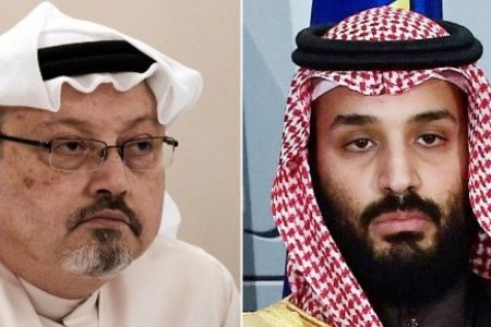 Jamal Khashoggi (left) and Crown Prince Mohammed bin Salman