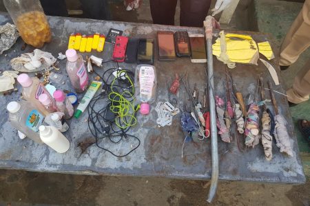 Some of the items that were seized.
