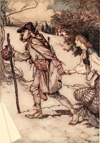 An illustration from the story “King Thrushbeard” (Photo taken from Wikimedia.org)