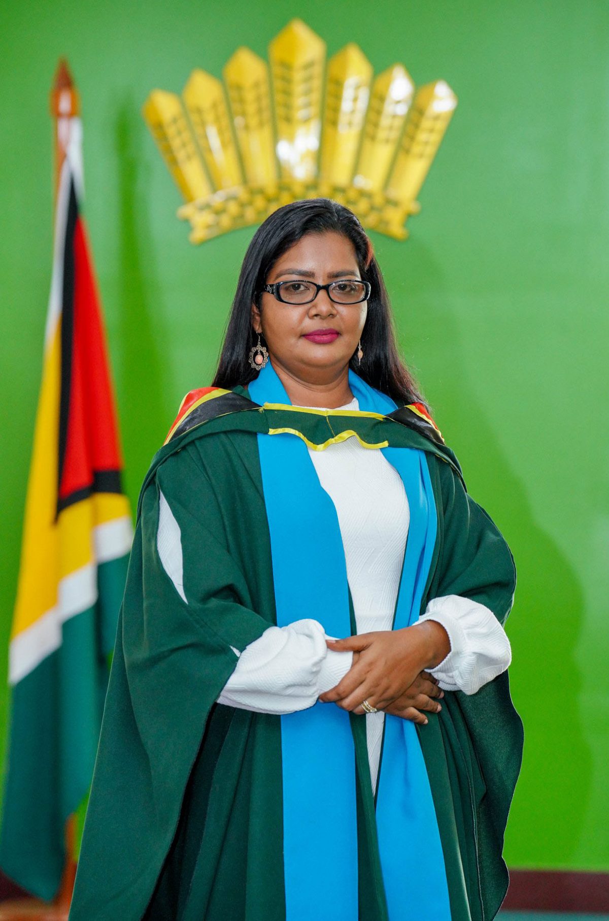 Savitree Budram, 36, was awarded the President’s Medal. The Valedictorian of the Tain Campus completed a Bachelor of Education (Administration) Degree and attained a GPA of 4.0.   (Office of the President photo)