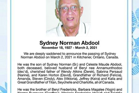 Sydney Norman Abdool