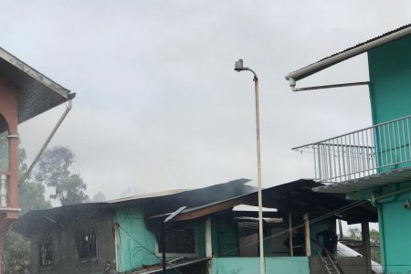 The house after firefighters were able to contain the blaze