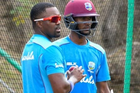 New Test captain Kraigg Brathwaite (right) welcomes back experienced left-hander Darren Bravo for the series. 