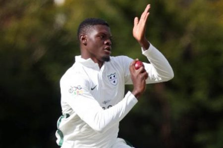 Fast bowler Alzarri Joseph … was impressive with two for 17 from four overs. (file photo) 