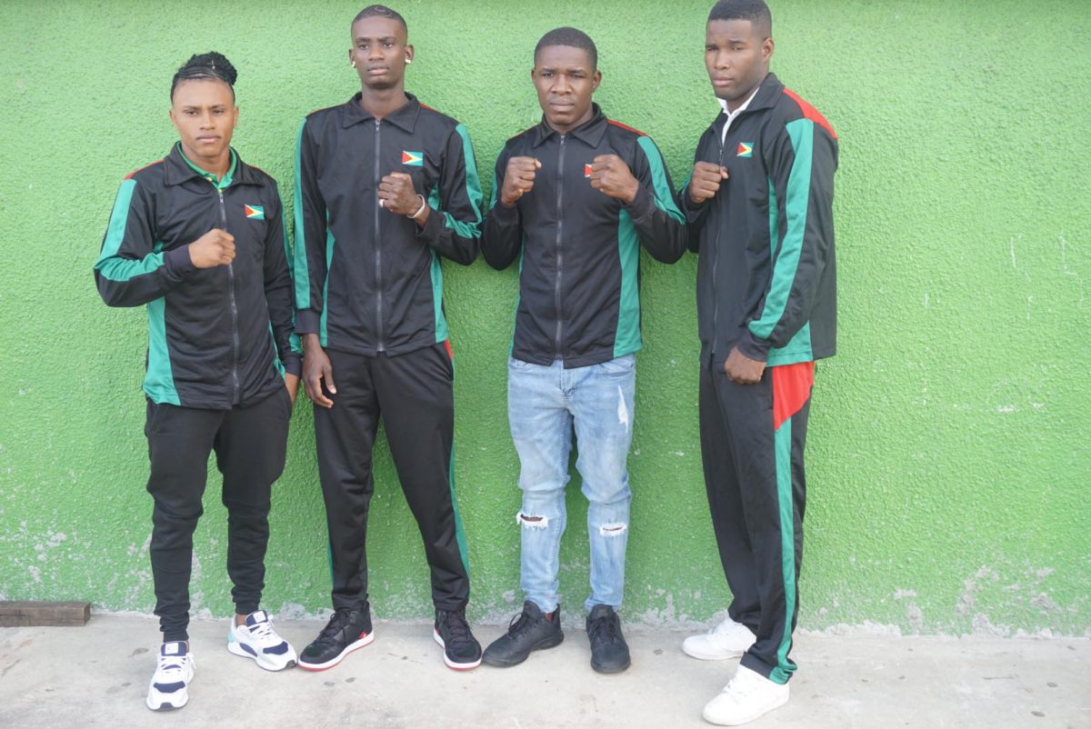 The Olympic futures of Guyana elite quartet of Keevin Allicock, Colin Lewis, Desmond Amsterdam and Dennis Thomas and others around the Region could be in jeopardy after a ranking system will be employed to decide which pugilists compete at the Olympic Games in Tokyo, Japan this summer following the cancellation of the Americas Olympic Boxing Qualifiers. (Emmerson Campbell photo)

