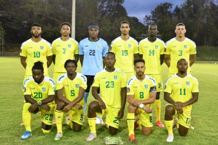 Flashback-Golden Jaguars starting XI vs Trinidad and Tobago in the 2022 FIFA World Cup Qualifiers