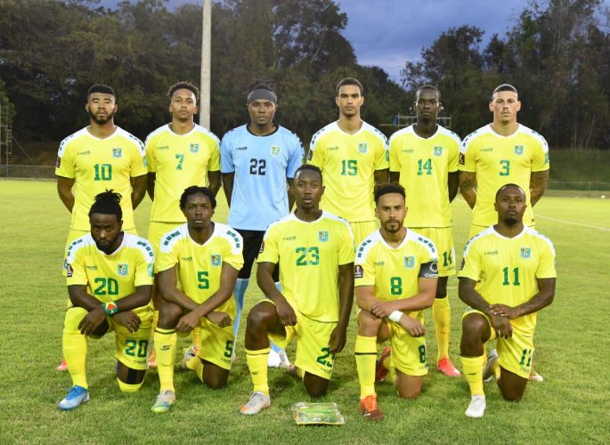Flashback-Golden Jaguars starting XI vs Trinidad and Tobago in the 2022 FIFA World Cup Qualifiers