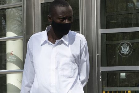 Kevin Andre McKenzie outside the federal court in Brooklyn. (Photo credit DailyMail.com) 