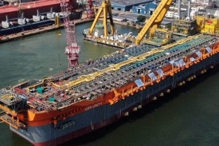 The Liza Unity FPSO, which is expected to set sail from the Keppel yard in Singapore to Guyana by midyear 