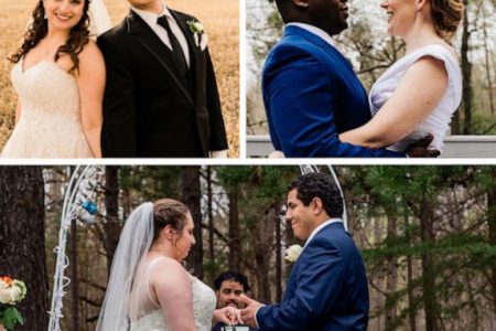 These couples got married during the COVID-19 pandemic. To include their guests, they streamed the celebrations on Facebook Live. (abcnews.go.com photo)
