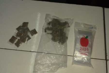 The cannabis that was found by the police. 