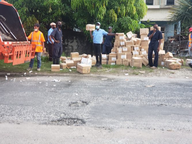 A Mayor and City Council team clearing some of the waste