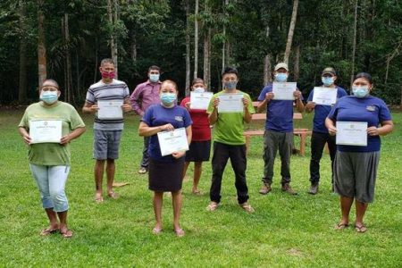 Participants with their certificates