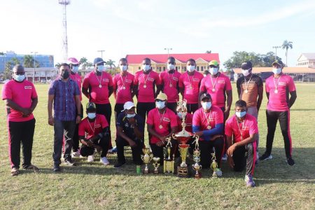 Champions! Region Six lifts their maiden title at the Commissioner’s T20 Cup (Romario Samaroo photo)

