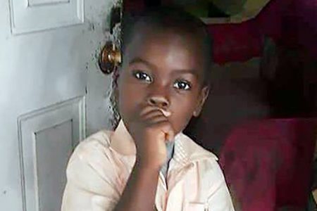 Six-year-old Jadaine Miller was shot and killed in his yard in Savanna-la-Mar, Westmoreland, allegedly by a cousin, yesterday.