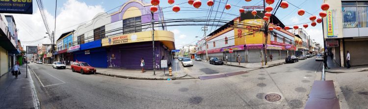 The empty Queen Janelle Penny Commissiong and Charlotte Streets in Port-of-Spain yesterday, as business remained closed to prevent the spread of COVID-19 (Trinidad Guardian photo) 