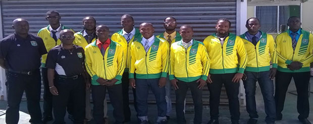 The 2016 Guyana National Futsal Team prior to their departure for Cuba