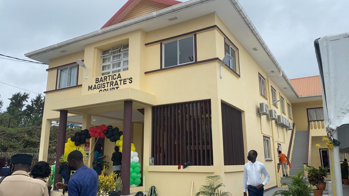The brand new building which now houses the Bartica Magistrate’s Court