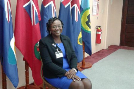 Nurse Cleopatra Barkoye representing the association at a Caricom nurses summit