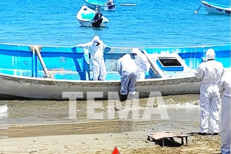 The removal of the bodies (Courtesy the Tobago Emergency Management Authority).