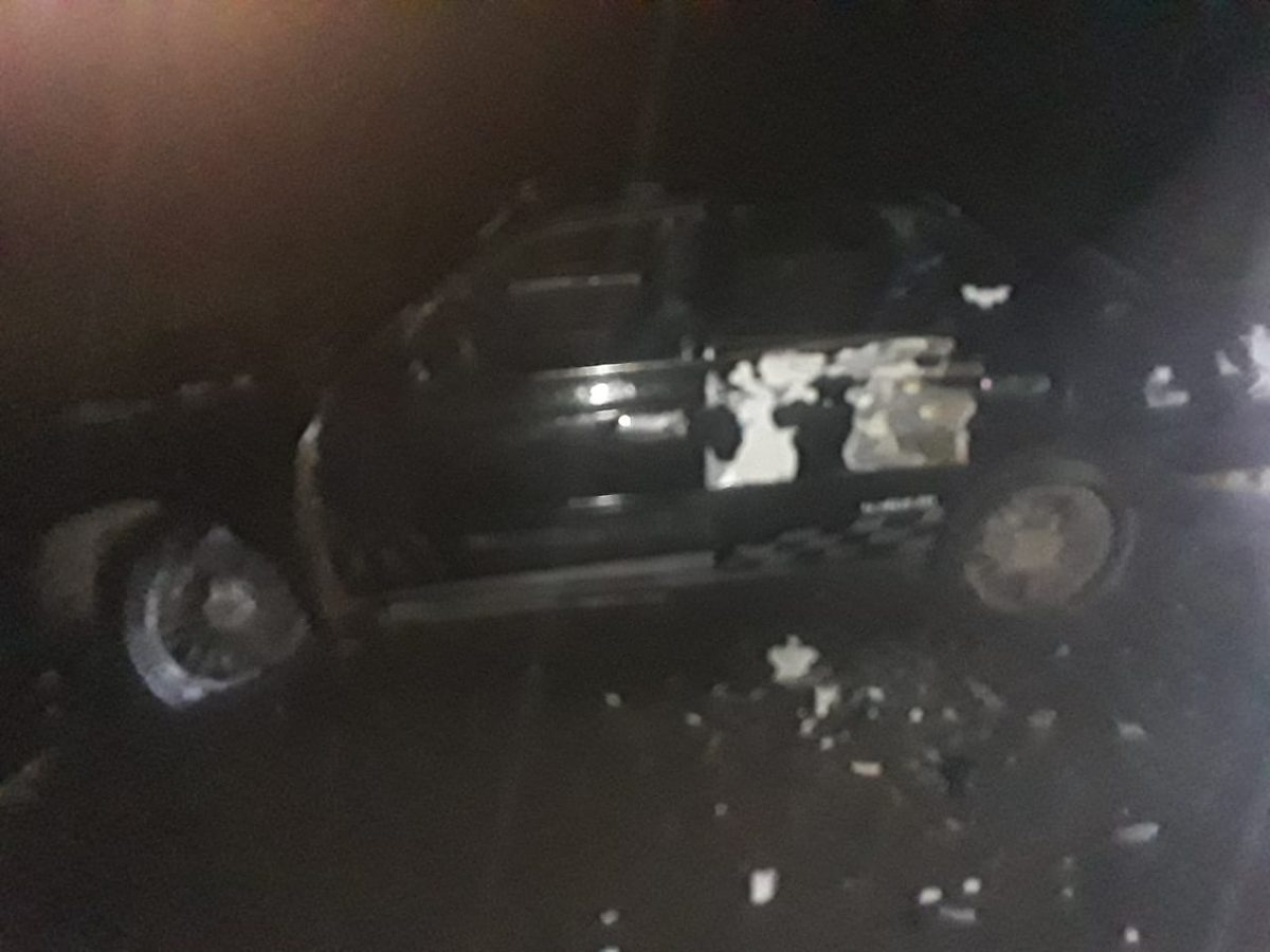 The vehicle involved in the accident.