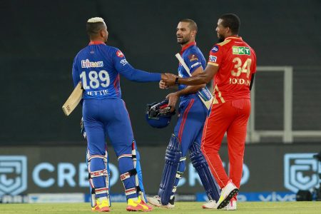 Shikhar Dhawan scored a terrific 69* and together with Shimron Hetmyer, took  DC home against the Sunrisers Hyderabad yesterday. (Photo courtesy IPL website)