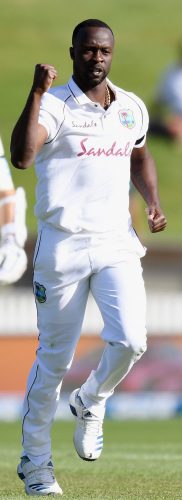 West Indies fast bowler Kemar Roach finished with a nine-wicket haul. 