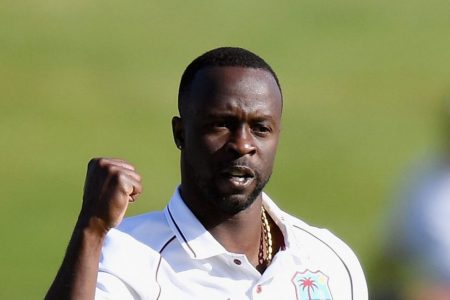 West Indies fast bowler Kemar Roach finished with a nine-wicket haul. 