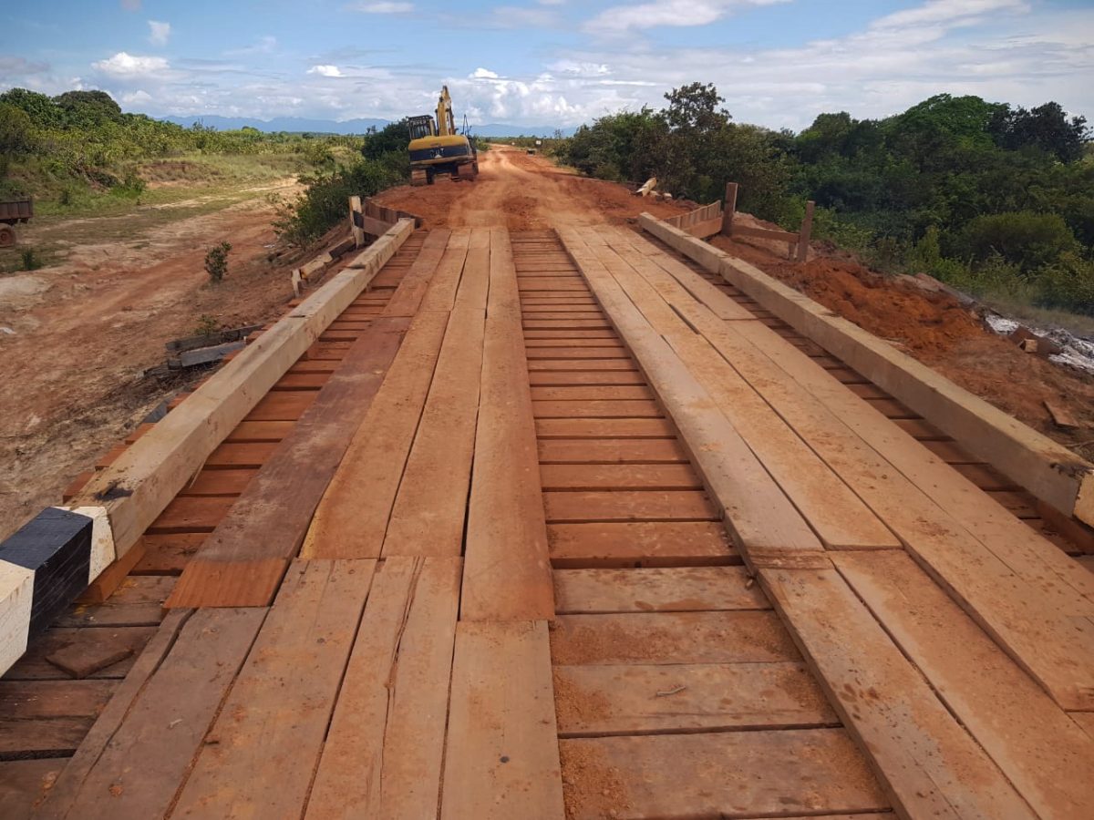 The repaired section of the Pirara Bridge 