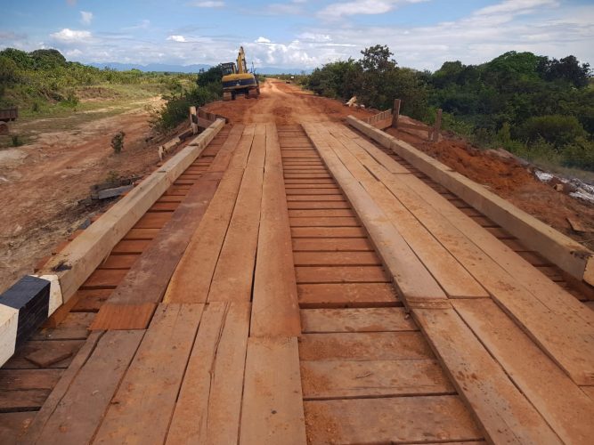 The repaired section of the Pirara Bridge 