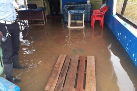 The flooded outpost (Police photo)