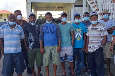 The group of fishers who met with Minister Mustapha yesterday