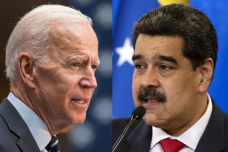 Joe Biden and                                    Nicolas Maduro