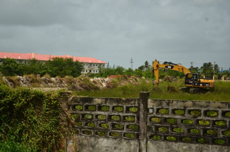 Clearing of the land was being done last Tuesday 