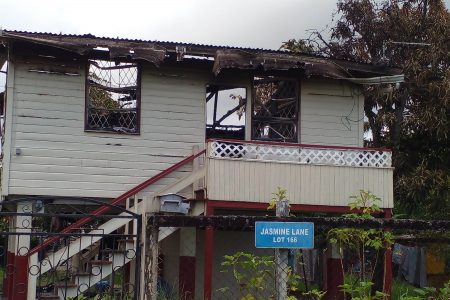 The house at Jasmine Lane where the fire occurred