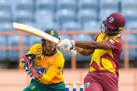 Evin Lewis struck a half-century in the opening T20 Interntional.
