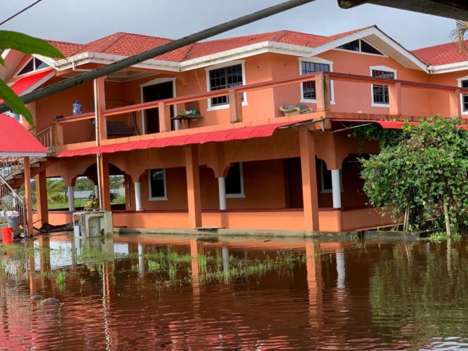 The resort surrounded by water 