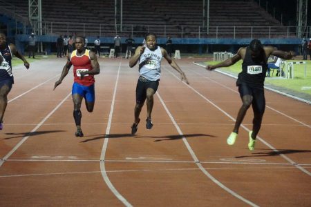 Emanuel Archibald ran a personal best en route to winning the blue-riband 100 metres at the National Senior Championships staged at the Track and Field Centre at Leonora yesterday.