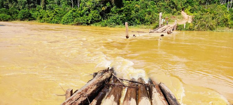 One of the bridges that were under water. 