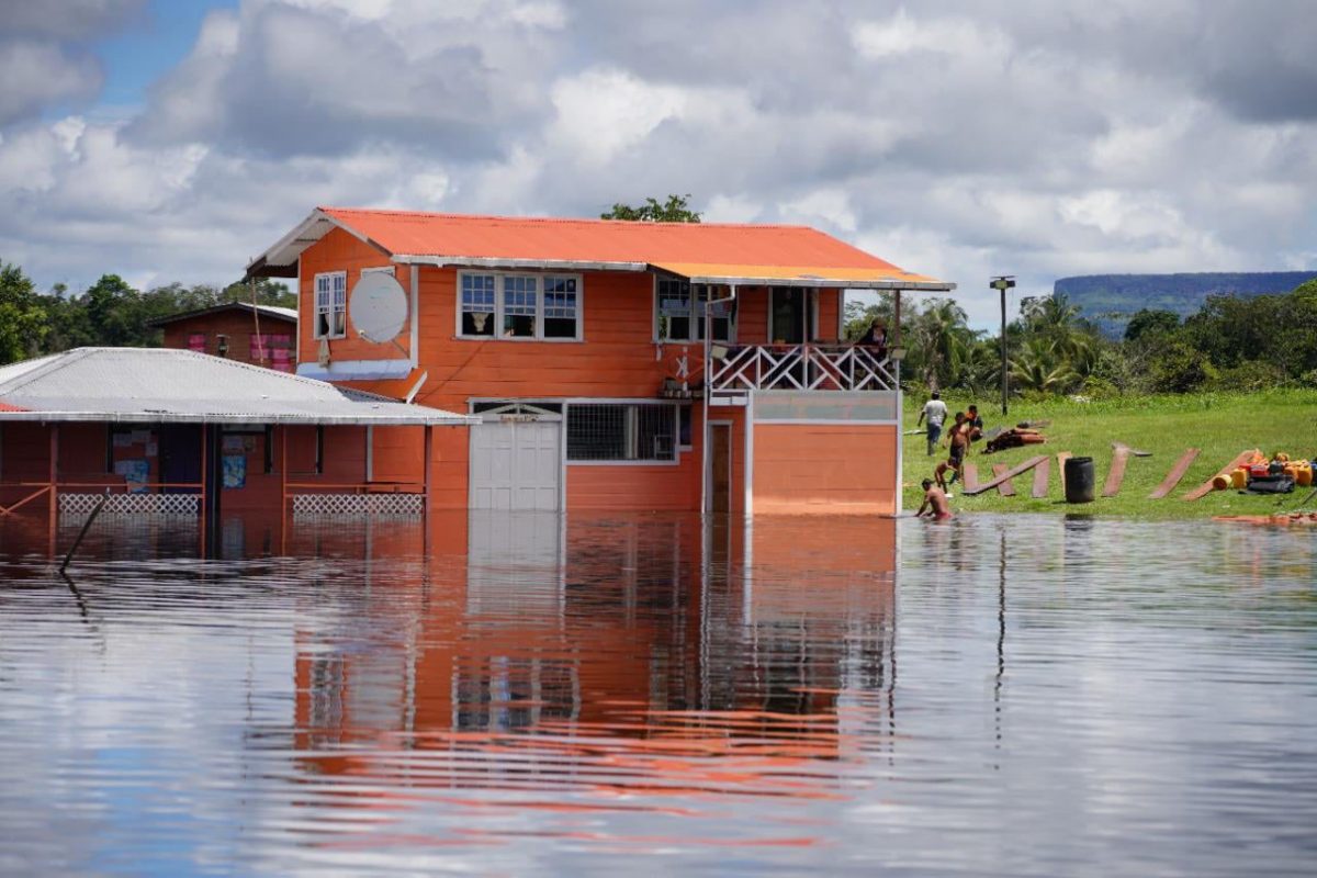 An inundated home in Region Seven. 