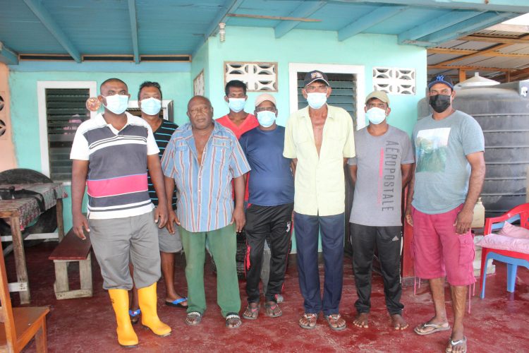 Some of the rice farmers within the Number 52/74 Neighbourhood Democratic Council area who spoke with Stabroek News yesterday.