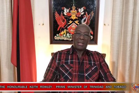 Prime Minister Dr Keith Rowley speaks to former UNC Senator Dr Bhoe Tewarie on Tewarie’s morning show, ‘Brighter Morning with Bhoe’ yesterday.
