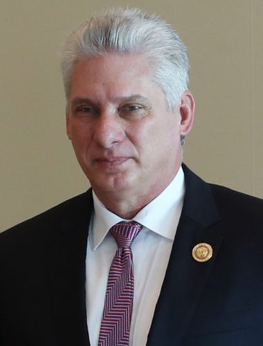 Cuban President Miguel Diaz-Canel with predecessor Raoul Castro