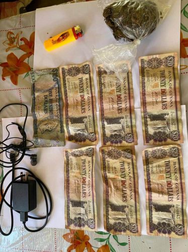 The cannabis along with cash and other items that were found on the juvenile 