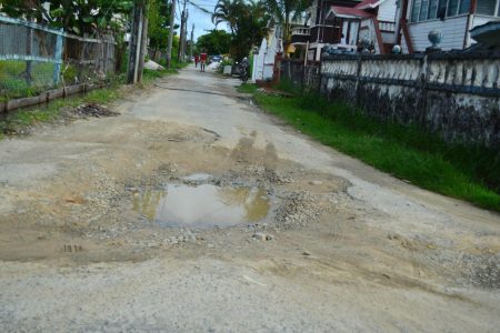 Ramos Street, Plaisance, one of the streets which the NDC Chair indicated was recently surfaced with crusher run.