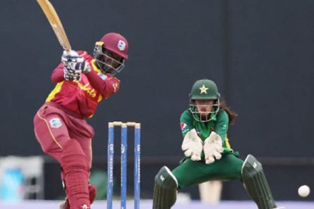 Scenes from the West Indies and Pakistan Women’s fourth One-Day International at the Vivian Richards Cricket Stadium
