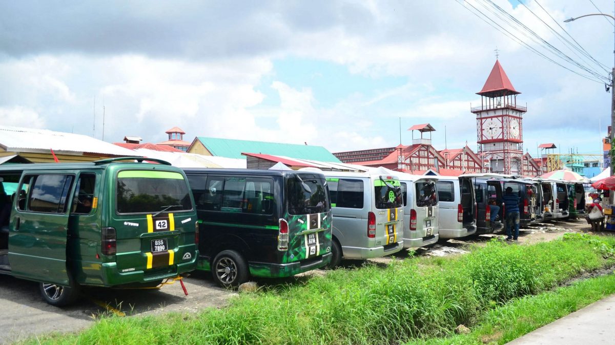 Minibuses at the Stabroek Park 